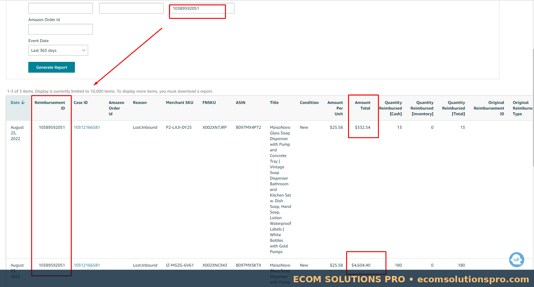 FBA reconciliation evidence 4