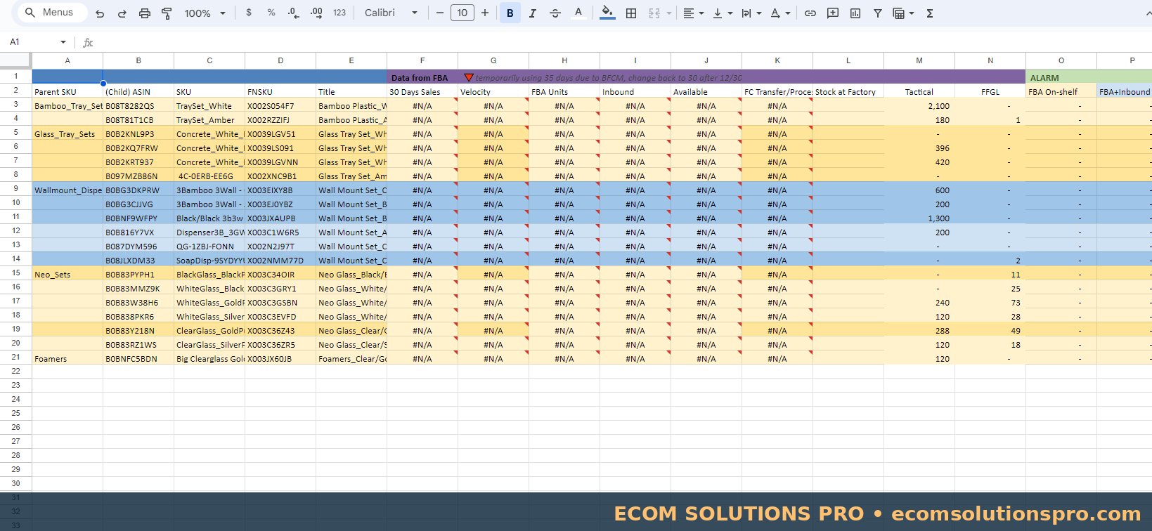 Canada marketplace restock planning
