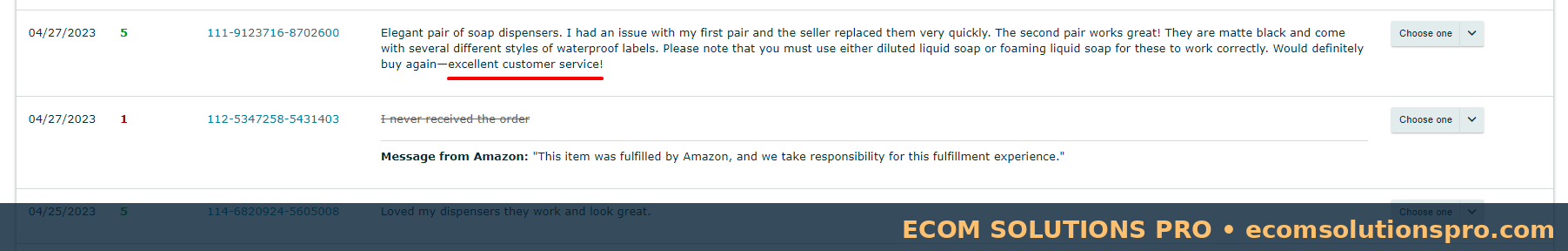 Seller feedback evidence 1