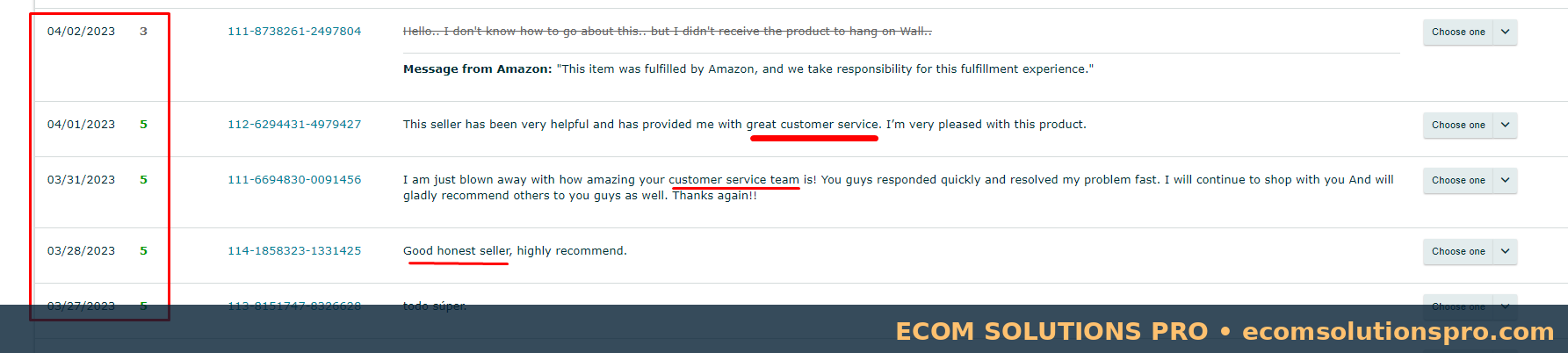 Seller feedback evidence 2